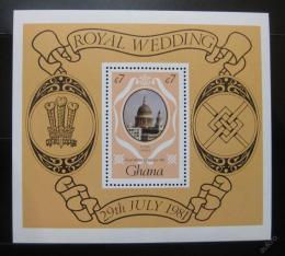 Poštová známka Ghana 1981 Krá¾ovská svadba Mi# Block 90