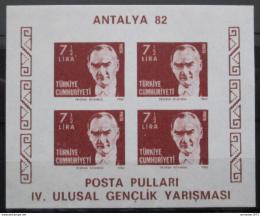 Poštové známky Turecko 1982 Kemal Atatürk neperf. Mi# Block 22 B