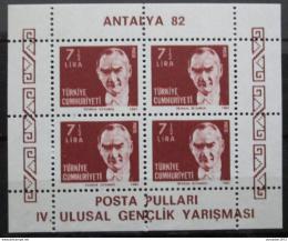 Poštové známky Turecko 1982 Kemal Atatürk Mi# Block 22 A