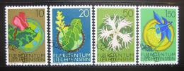 Poštové známky Lichtenštajnsko 1971 Kvety Mi# 539-42