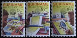 Potov znmky Surinam 1982 Vstava PHILEXFRANCE Mi# 987-89