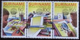 Poštové známky Surinam 1982 Výstava PHILEXFRANCE Mi# 987-89