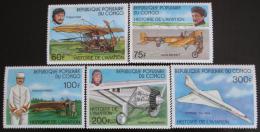 Poštové známky Kongo 1977 História letectvo Mi# 593-97