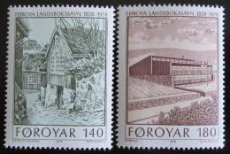 Poštové známky Faerské ostrovy 1978 Národní knihovna Mi# 39-40