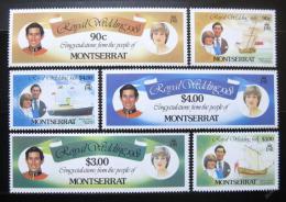 Poštové známky Montserrat 1981 Krá¾ovská svadba Mi# 465-71