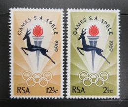 Poštové známky JAR 1969 Africké hry Mi# 380-81