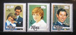Poštové známky Niue 1981 Krá¾ovská svadba Mi# 442-44