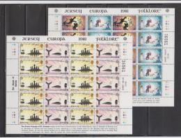 Poštové známky Jersey 1981 Európa CEPT Mi# 253-56 Kat 25€