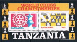 Poštové známky Tanzánia 1986 MS v šachu Mi# Block 54