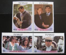 Poštové známky Tuvalu 1986 Krá¾ovská svadba Mi# 377-81