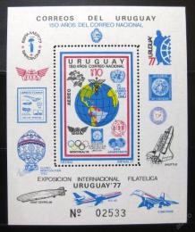 Poštová známka Uruguaj 1977 UREXPO výstava Mi# Block 35