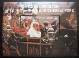 Poštová známka Britské panenské ostrovy 1986 Krá¾ovská svadba Mi# Block 28