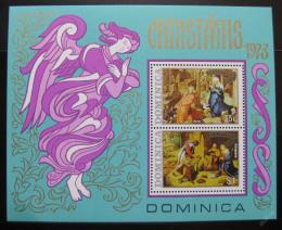 Poštové známky Dominika 1973 Umenie, vianoce Mi# Block 20