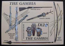 Poštová známka Gambia 1987 Hudobné nástroje Mi# Block 31