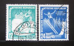 Poštové známky DDR 1952 Zimné sporty Mi# 298-99