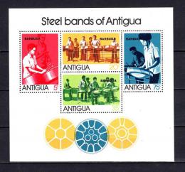 Poštové známky Barbuda 1974 Hudební skupiny Mi# Block 7