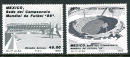 Poštové známky Mexiko 1985 Futbalové stadiony Mi# 1971-72