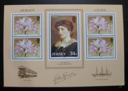 Poštová známka Jersey 1986 Slavnost kvìtin Mi# Block 4