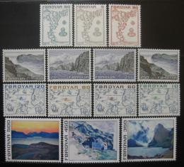 Poštové známky Faerské ostrovy 1975 Krajiny a mapy Mi# 7-20
