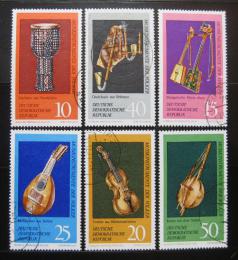 Poštové známky DDR 1971 Hudobné nástroje Mi# 1708-13