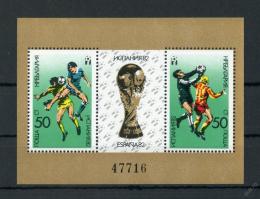 Poštové známky Bulharsko 1982 MS ve futbale Mi# Block 122