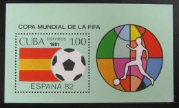 Poštová známka Kuba 1981 MS ve futbale Mi# Block 66