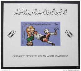 Poštová známka Líbya 1982 MS ve futbale, Deluxe neperf. Mi# 992 B