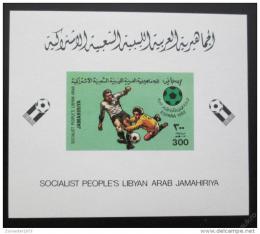 Poštová známka Líbya 1982 MS ve futbale, Deluxe neperf. Mi# 993 B