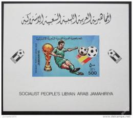 Poštová známka Líbya 1982 MS ve futbale, Deluxe neperf. Mi# 994 B