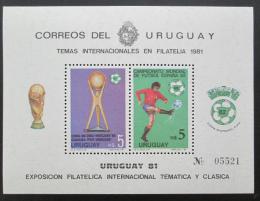 Poštové známky Uruguaj 1981 MS ve futbale Mi# Block 51 Kat 30€