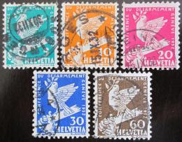Poštové známky Švýcarsko 1932 Holubice Mi# 250-54 Kat 14€