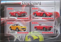 Poštové známky Rwanda 2013 Auta, Ferrari