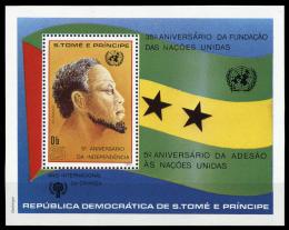 Poštová známka Svätý Tomáš 1981 Krá¾ Amador Mi# Block 53 Kat 32€