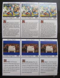 Poštové známky OSN New York 1989 Lidská práva Mi# 595-96