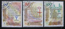 Poštové známky Lichtenštajnsko 1993 Náboženské vánoèní texty Mi# 1073-75
