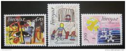 Poštové známky Faerské ostrovy 1986 Dìtské kresby Mi# 136-38