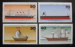 Poštové známky Západný Berlín 1977 Lode Mi# 544-47