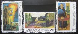 Poštové známky Faerské ostrovy 1995 Nordické umenie Mi# 280-82