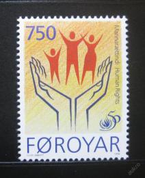 Poštová známka Faerské ostrovy 1998 Lidská práva Mi# 340