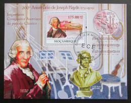 Poštová známka Mozambik 2009 Joseph Haydn Mi# Block 278 - zväèši� obrázok