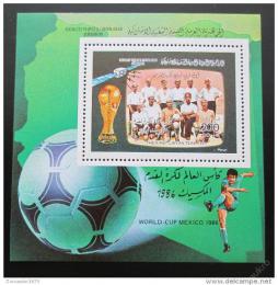 Poštové známky Líbya 1986 MS ve futbale Mi# Block 107