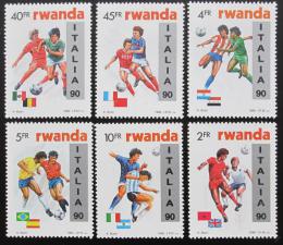 Poštové známky Rwanda 1990 MS ve futbale, pretlaè Mi# 1433-38