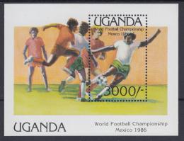 Poštovní známka Uganda 1986 MS ve fotbale Mi# Block 56