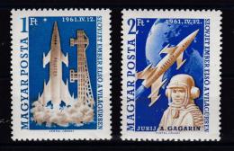 Poštové známky Maïarsko 1961 Let do vesmíru Mi# 1753-54