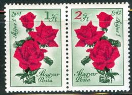 Poštové známky Maïarsko 1961 Den práce, kvety Mi# 1755-56
