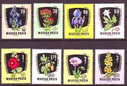 Poštové známky Maïarsko 1961 Lieèivé rastliny Mi# 1799-1806