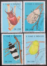 Poštové známky Svätý Tomáš 1996 Chrobáky Mi# 1707-10 Kat 20€