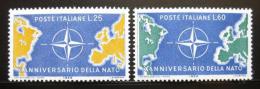 Poštové známky Taliansko 1959 Výroèí NATO Mi# 1032-33