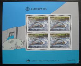 Poštové známky Portugalsko 1986 Európa CEPT, ryby Mi# Block 50