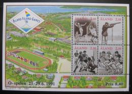 Poštové známky Alandy 1991 Ostrovní hry Mi# Block 1